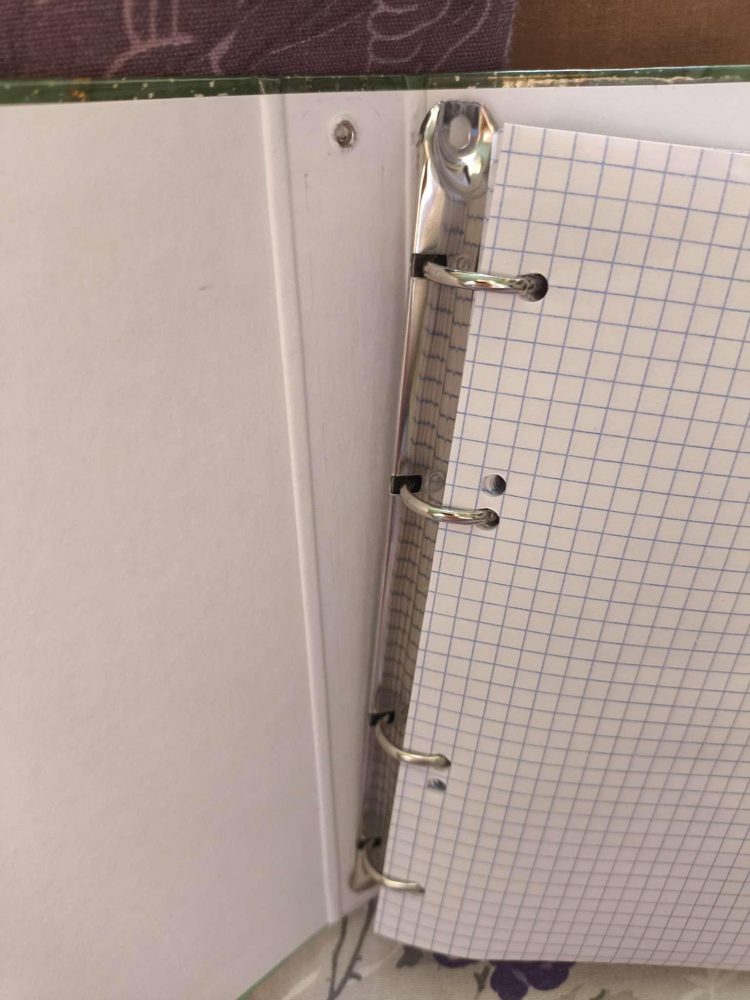 Фотография покупателя товара Тетрадь на кольцах, A5 160 листов в клетку, Calligrata «Зелёный мрамор» - Фото 1