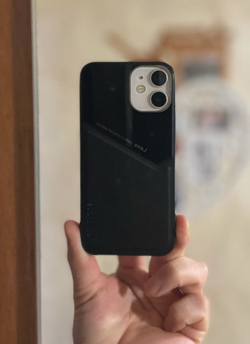 Фотография покупателя товара Чехол LuazON для iPhone 12 mini, поддержка MagSafe, вставка из стекла и кожи, красный - Фото 2