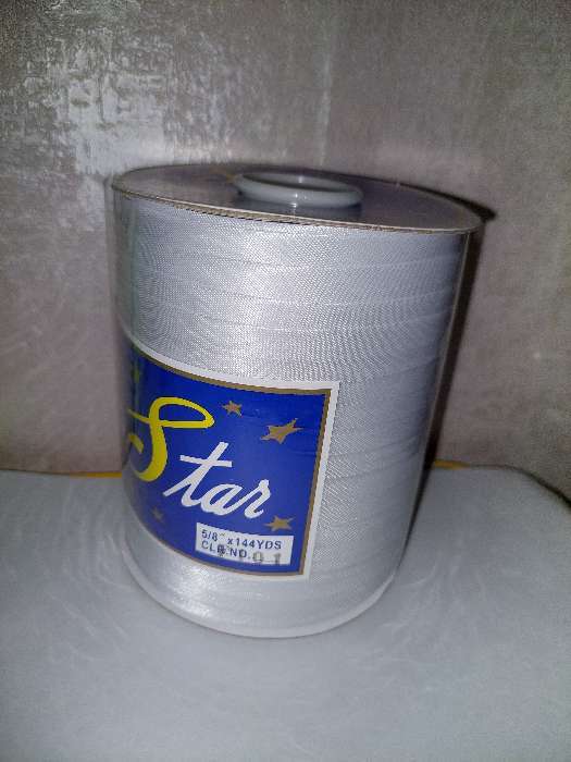 Фотография покупателя товара Косая бейка атласная, 15 мм × 132 м, цвет белый F101