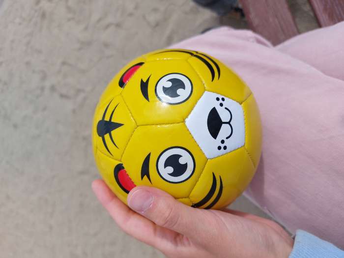 Фотография покупателя товара Футбольный мяч, машинная сшивка, 32 панели, р. 2, EVA, цвет МИКС - Фото 1