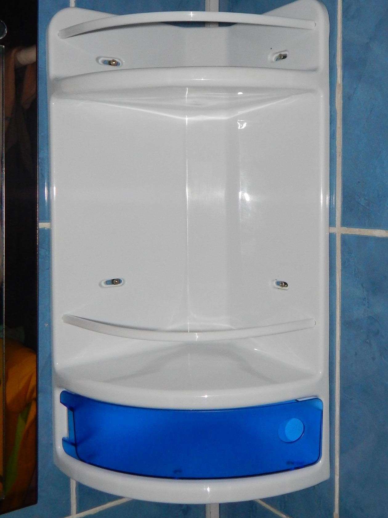 Фотография покупателя товара Полка для ванной угловая Альтернатива, 19×19×46,5 см, цвет бирюзовый