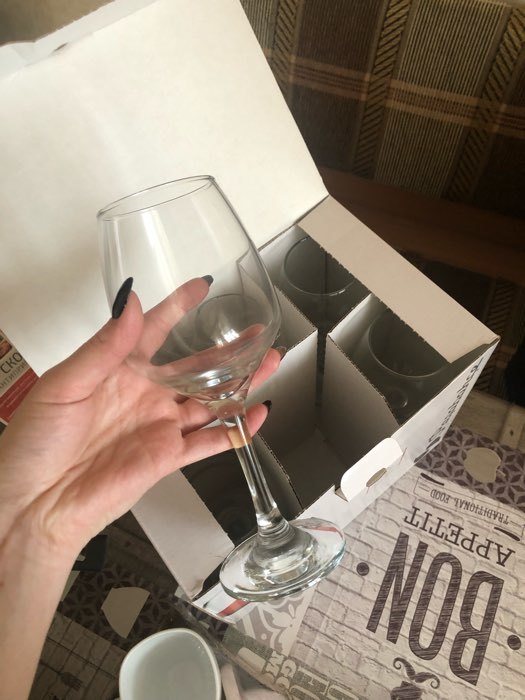 Фотография покупателя товара Набор стеклянных бокалов для вина Isabella, 400 мл, 6 шт - Фото 1