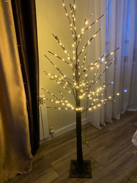 Фотография покупателя товара Светодиодное дерево 1.5 м, 224 LED, мерцание, 220 В, свечение белое - Фото 12