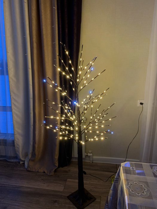 Фотография покупателя товара Светодиодное дерево 1.5 м, 224 LED, мерцание, 220 В, свечение белое