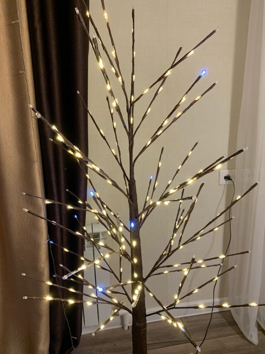 Фотография покупателя товара Светодиодное дерево 1.5 м, 224 LED, мерцание, 220 В, свечение белое - Фото 13
