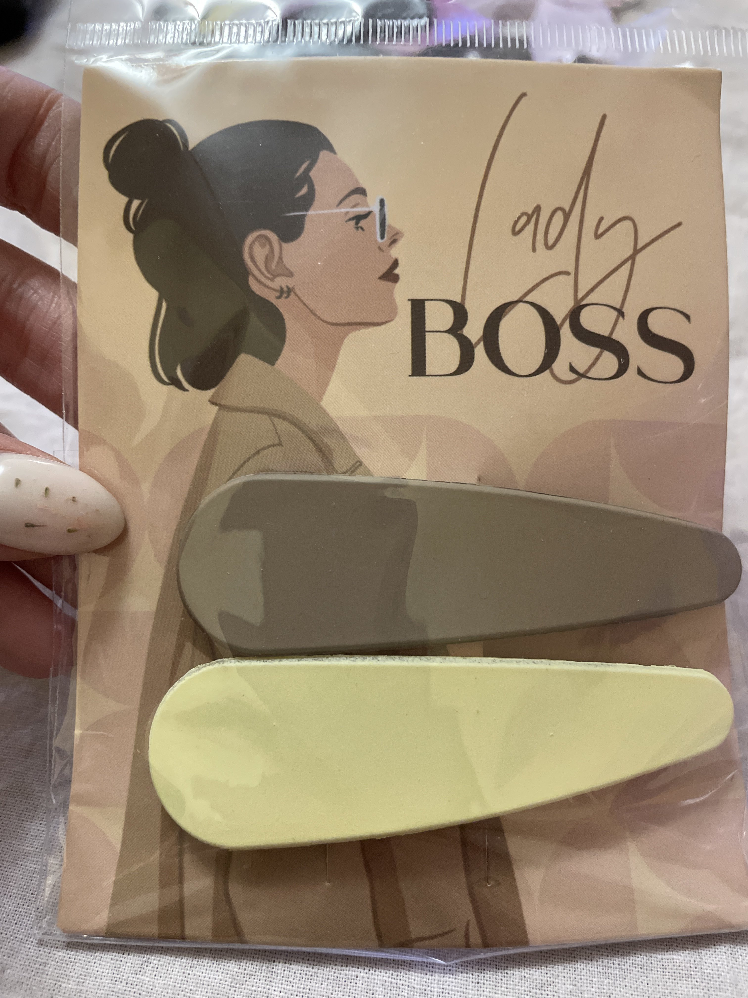 Фотография покупателя товара Заколки для волос "Lady boss", 2 шт - Фото 3