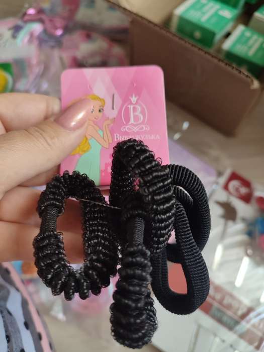 Фотография покупателя товара Резинки для волос Выбражулька «Махрушка», набор 6 шт., объём классика, 4 см, МИКС - Фото 1