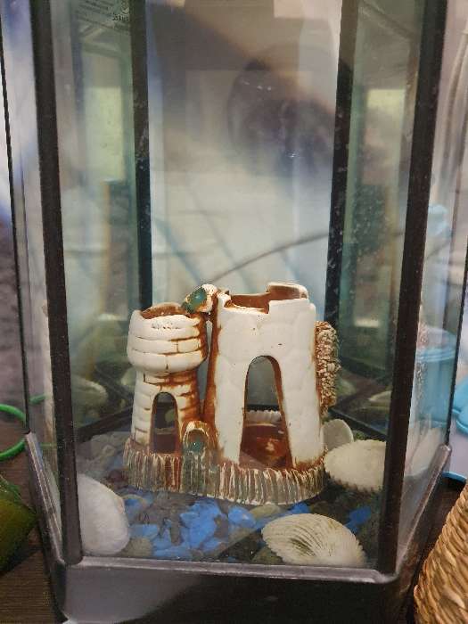 Фотография покупателя товара Декорация для аквариума "Башня", 7 х 11 х 13 см, микс - Фото 2