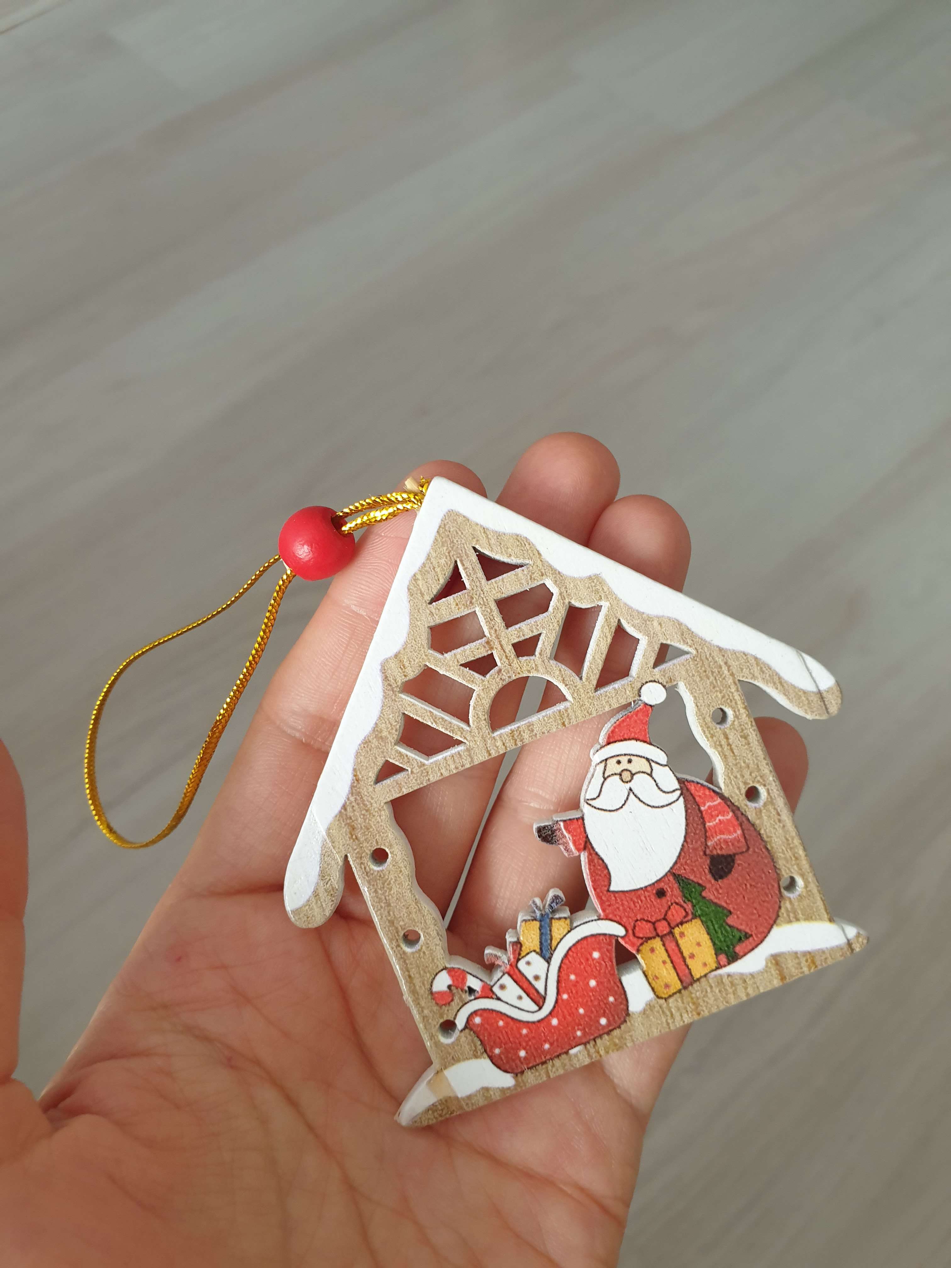 Фотография покупателя товара Подвеска новогодняя «Дед Мороз с подарками»