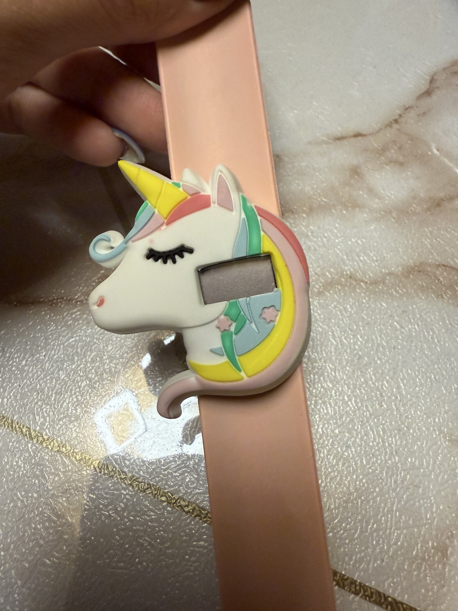 Фотография покупателя товара Часы наручные электронные «Единорог», детские, ремешок l-21.5 см - Фото 1