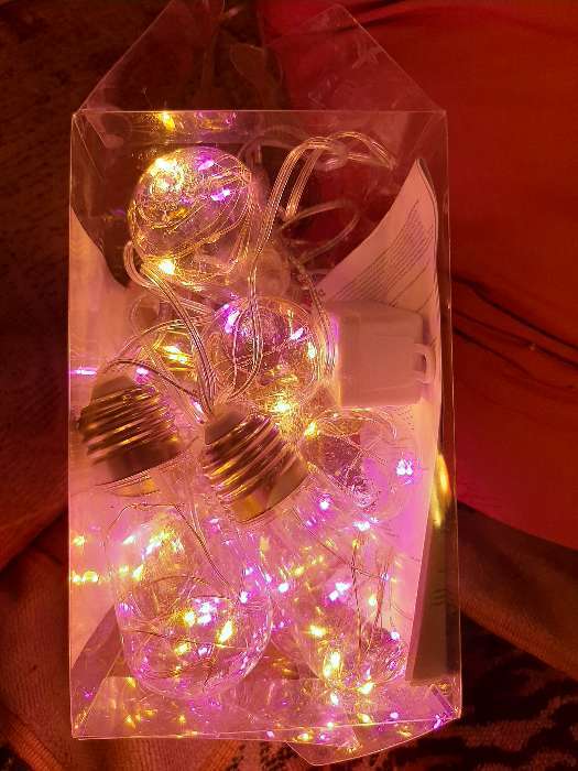 Фотография покупателя товара Гирлянда «Нить» 3 м с насадками «Лампочки шары», IP20, прозрачная нить, 80 LED, свечение тёплое белое, 8 режимов, 220 В - Фото 16
