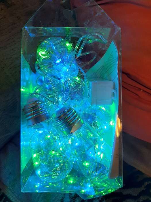 Фотография покупателя товара Гирлянда «Нить» 3 м с насадками «Лампочки сердца», IP20, прозрачная нить, 80 LED, свечение мульти, 8 режимов, 220 В - Фото 14