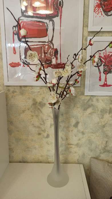 Фотография покупателя товара Цветы искусственные "Веточка сакуры" 2,5х42 см, белый - Фото 8