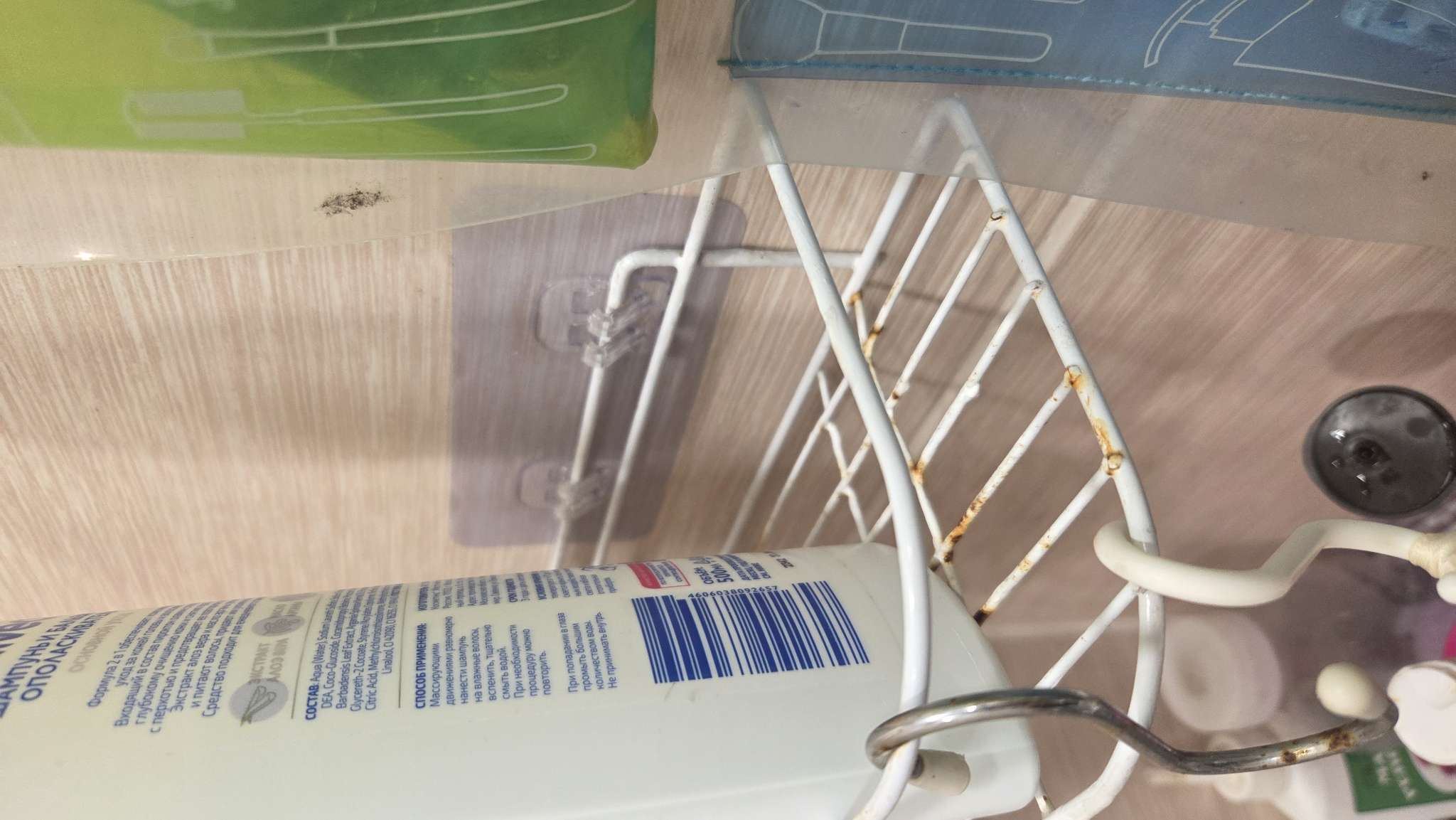 Фотография покупателя товара Крючки для полок самоклеящиеся двойные, 14×6 см, 2 шт., прозрачные - Фото 3