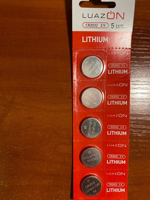 Фотография покупателя товара Батарейка литиевая Luazon, CR2032, блистер, 5 шт