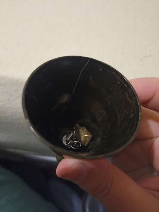 Фотография покупателя товара Колокольчик металл «Золотой», 10×4.8×4.8 см - Фото 2