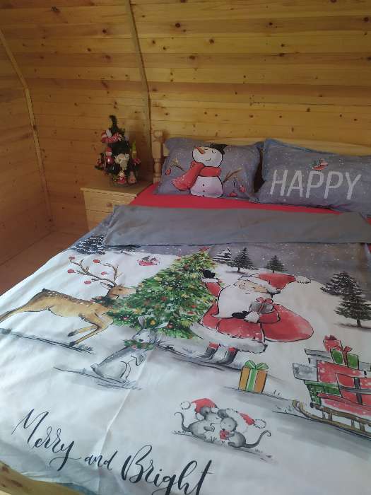 Фотография покупателя товара Комплект: пододеяльник и 2 наволочки Merry&Bright 143*215 см/50*70 - 2 шт - Фото 1