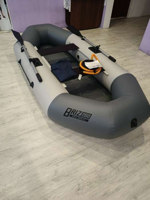 Фотография покупателя товара Лодка «Бриз 260», цвет белый/серый - Фото 5