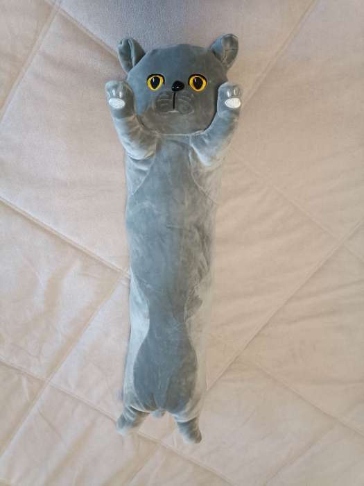 Фотография покупателя товара Мягкая игрушка без наполнителя «Кот», 70 см, цвет серый - Фото 2