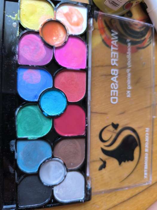 Фотография покупателя товара Аквагрим профессиональный для лица и тела, 15 цветов + 2 кисточки - Фото 15