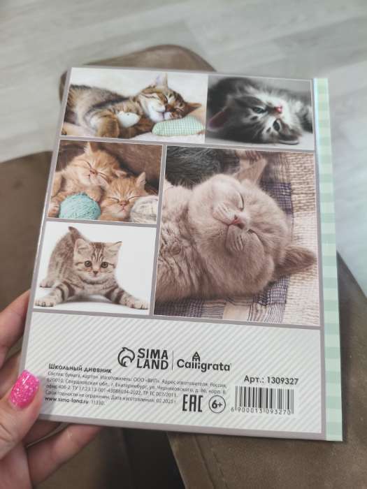 Фотография покупателя товара Дневник универсальный для 1-11 классов, «Котята», твердая обложка 7БЦ, глянцевая ламинация, 40 листов - Фото 1