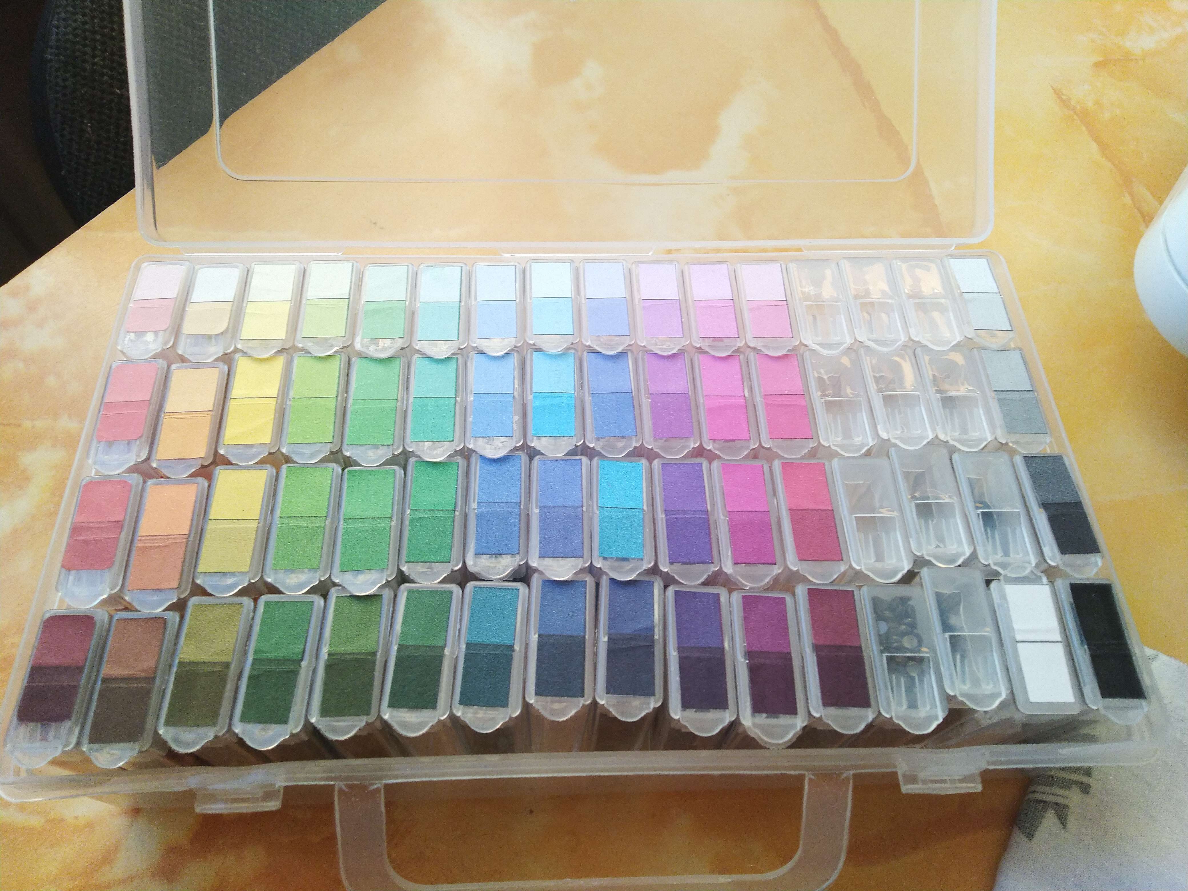 Фотография покупателя товара Органайзер для хранения мелочей, 64 баночки, 13×22×5 см, с наклейками, прозрачный - Фото 1