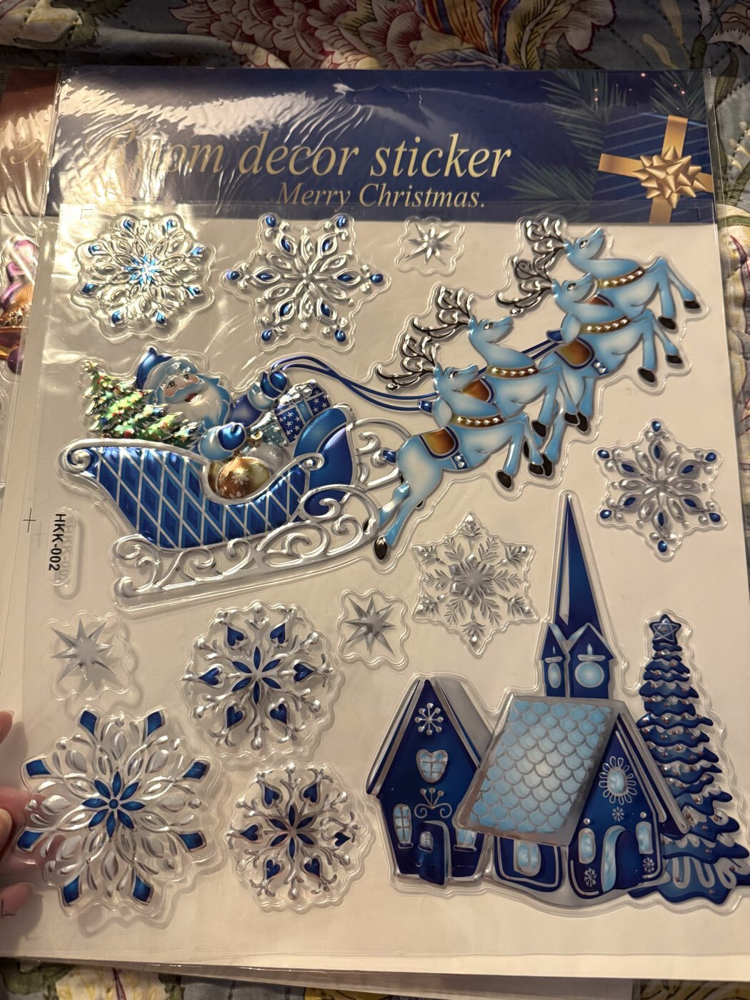 Фотография покупателя товара Наклейки на окна «Новогодние», 38×30 см - Фото 1