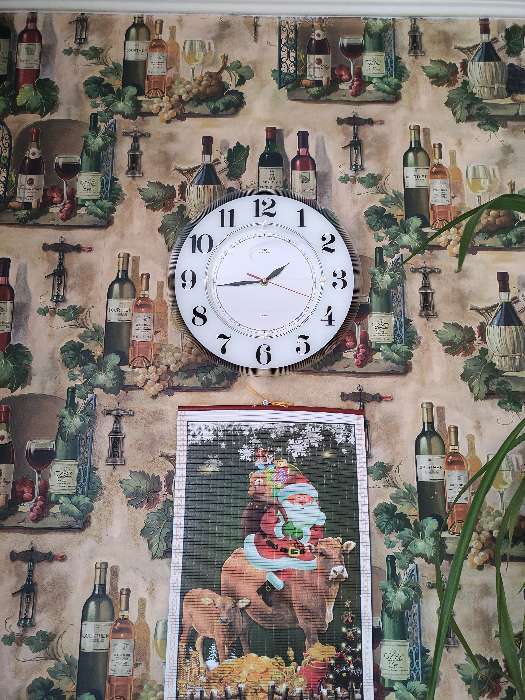 Фотография покупателя товара Часы настенные, интерьерные "Рубин", бесшумные, d-34 см, белые - Фото 1
