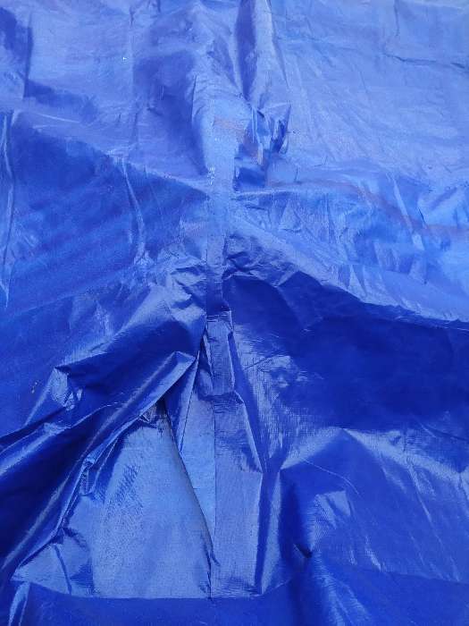 Фотография покупателя товара Тент защитный, 6 × 5 м, плотность 180 г/м², УФ, люверсы шаг 1 м, синий - Фото 2