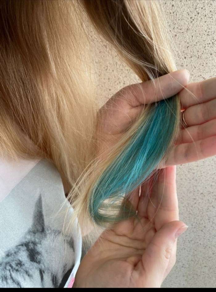 Фотография покупателя товара Спрей-краска для волос VITA UDIN, синяя, 50 мл