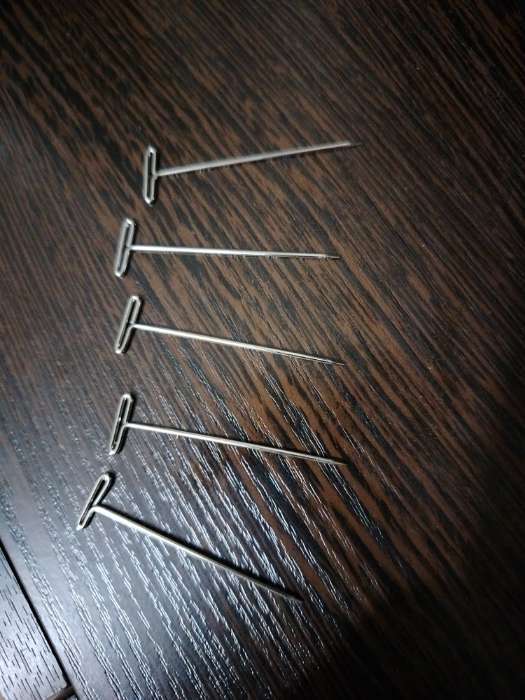 Фотография покупателя товара Булавки портновские, Т-образные, 51 мм, 50 шт., цвет серебряный - Фото 3