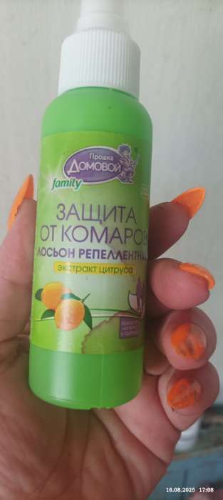 Фотография покупателя товара Лосьон репеллентный от комаров«Домовой» Био Family, спрей, флакон, 100 мл - Фото 3