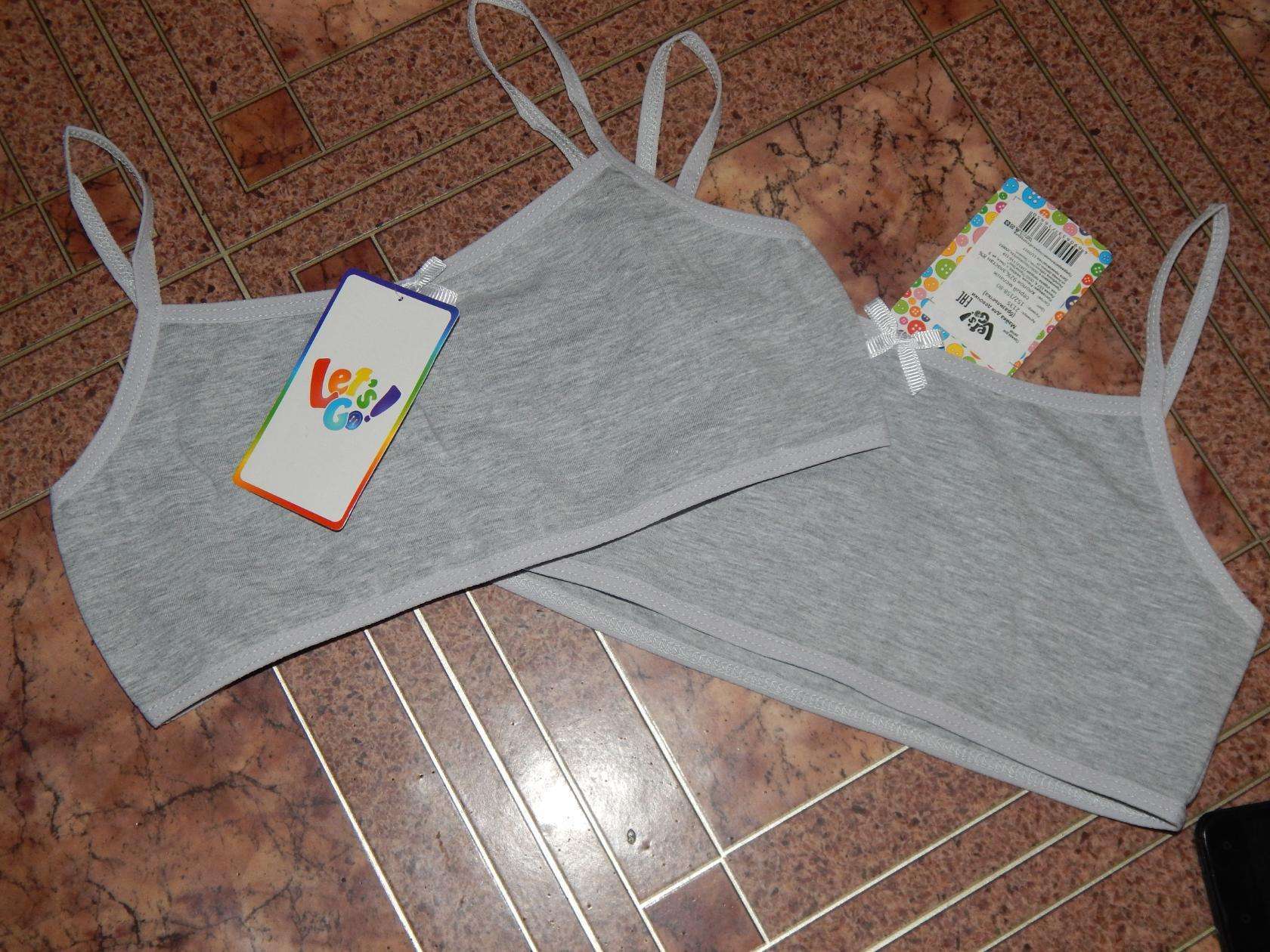 Фотография покупателя товара Топ для девочки, цвет серый меланж, рост 152-158 см - Фото 1