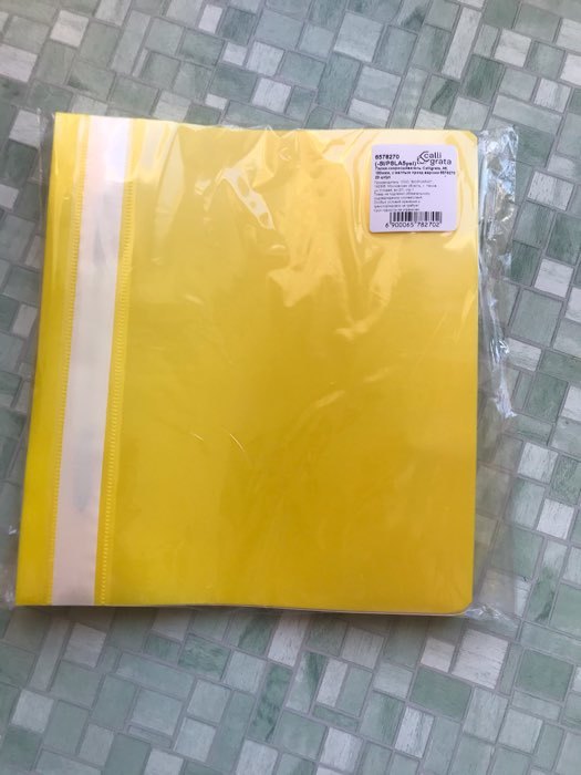 Фотография покупателя товара Папка-скоросшиватель Calligrata, А5, 180 мкм, жёлтая, прозрачный верх