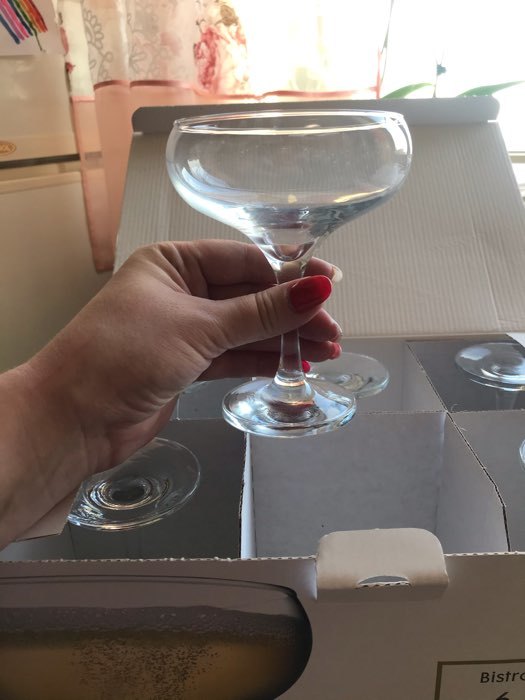 Фотография покупателя товара Набор стеклянных бокалов для шампанского Bistro, 260 мл, 6 шт - Фото 3