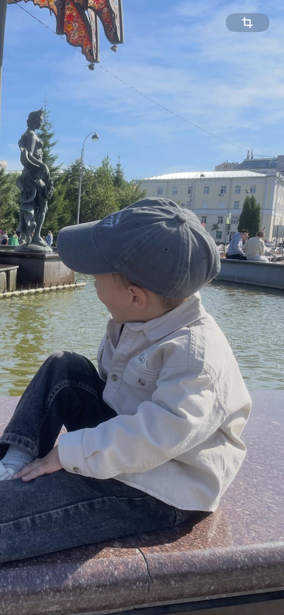 Фотография покупателя товара Кепка детская для девочки Feeling happy, джинса, р-р 52-54, 5-7 лет - Фото 4