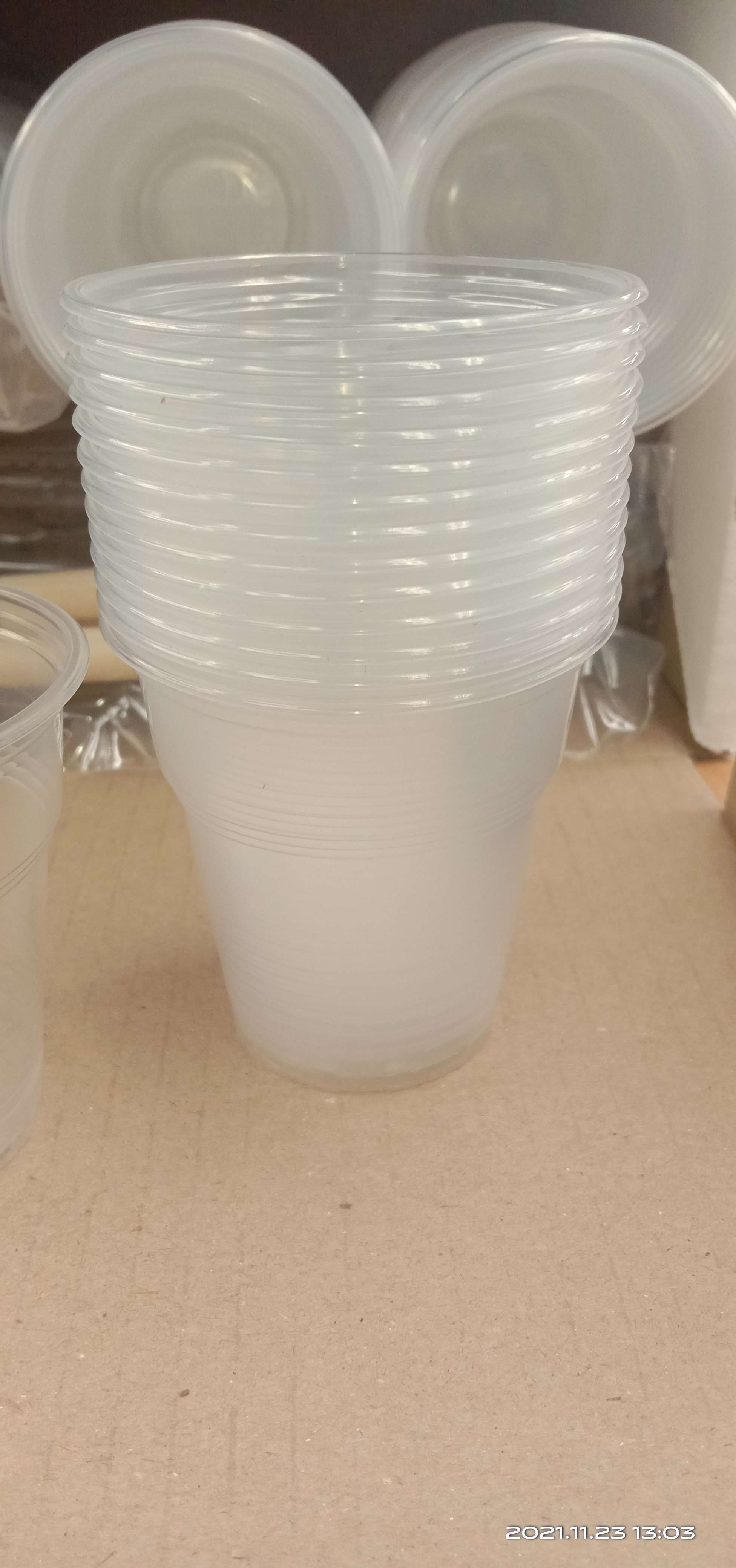 Фотография покупателя товара Набор одноразовых стаканов, 100 мл, 100 шт, цвет прозрачный - Фото 2