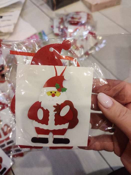 Фотография покупателя товара Набор для творчества - создай ёлочное украшение из фетра «Дед мороз с мешком подарков» - Фото 3