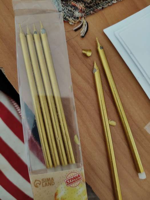 Фотография покупателя товара Свечи для торта «Воздушные шарики», 12 шт., золотой и белый - Фото 1