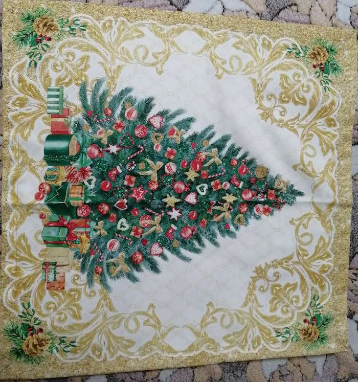 Фотография покупателя товара Набор сервировочных салфеток «Этель» Golden Christmas, 40×40 см - 4 шт., 100% хлопок, саржа 190 г/м² - Фото 1