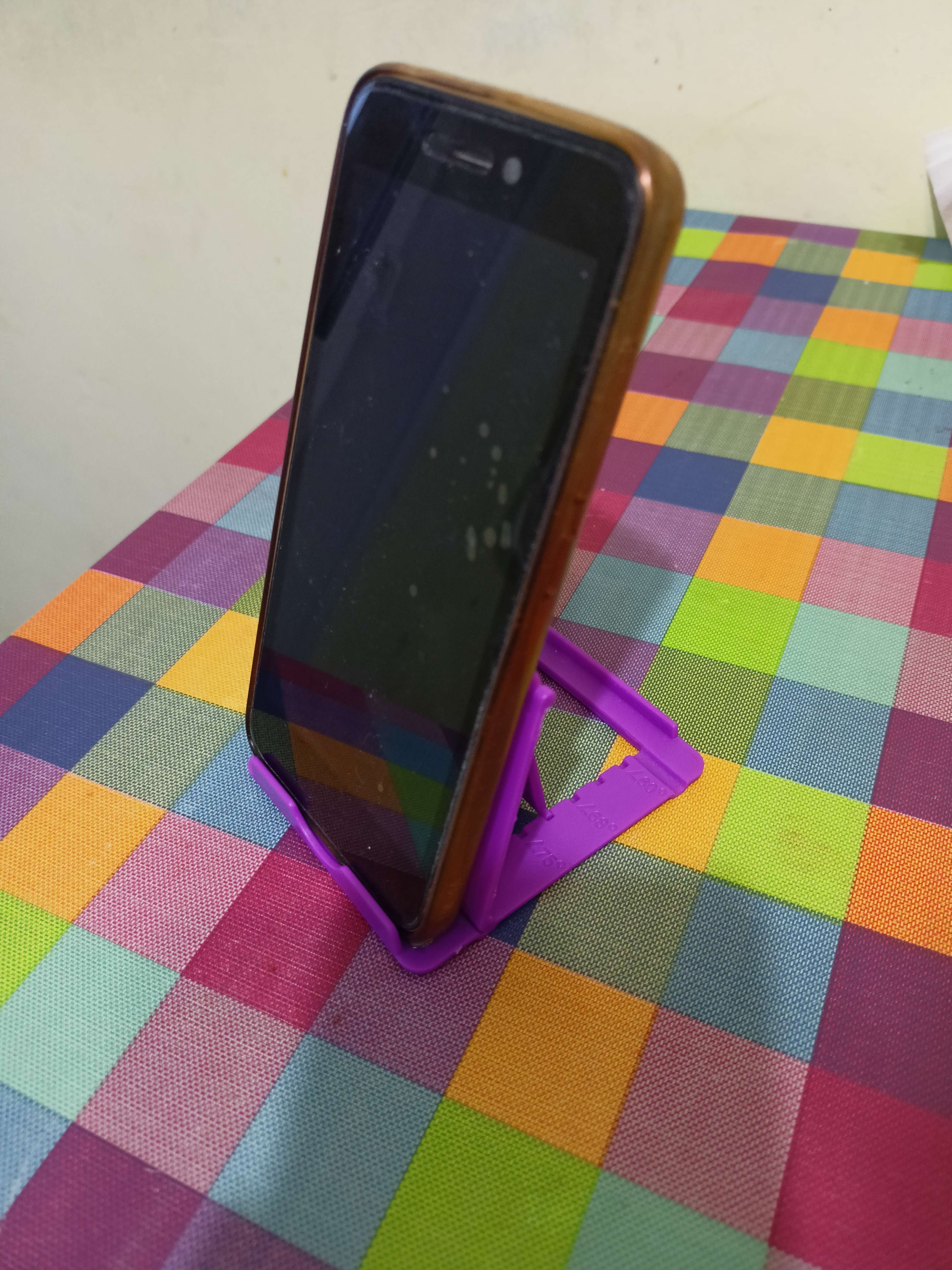 Фотография покупателя товара Подставка для телефона LuazON, складная, регулируемая высота, фиолетовая - Фото 42