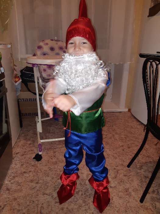 Фотография покупателя товара Карнавальный костюм «Гном», текстиль, размер 28, рост 110 см - Фото 2