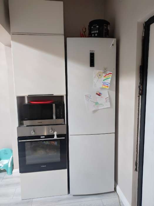 Фотография покупателя товара Кухонный гарнитур трехуровневый угловой 7, 1000×600×2500 мм, цвет тальк/рустик соломенный - Фото 2