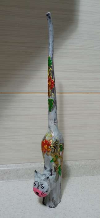 Фотография покупателя товара Сувенир «Кошечка», 8×4×38 см, дерево - Фото 2