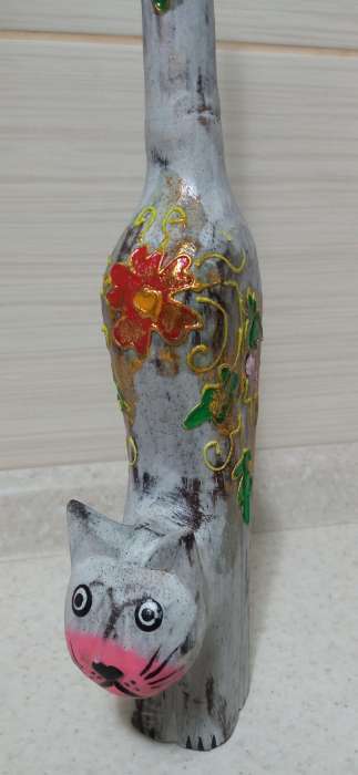 Фотография покупателя товара Сувенир «Кошечка», 8×4×38 см, дерево - Фото 3