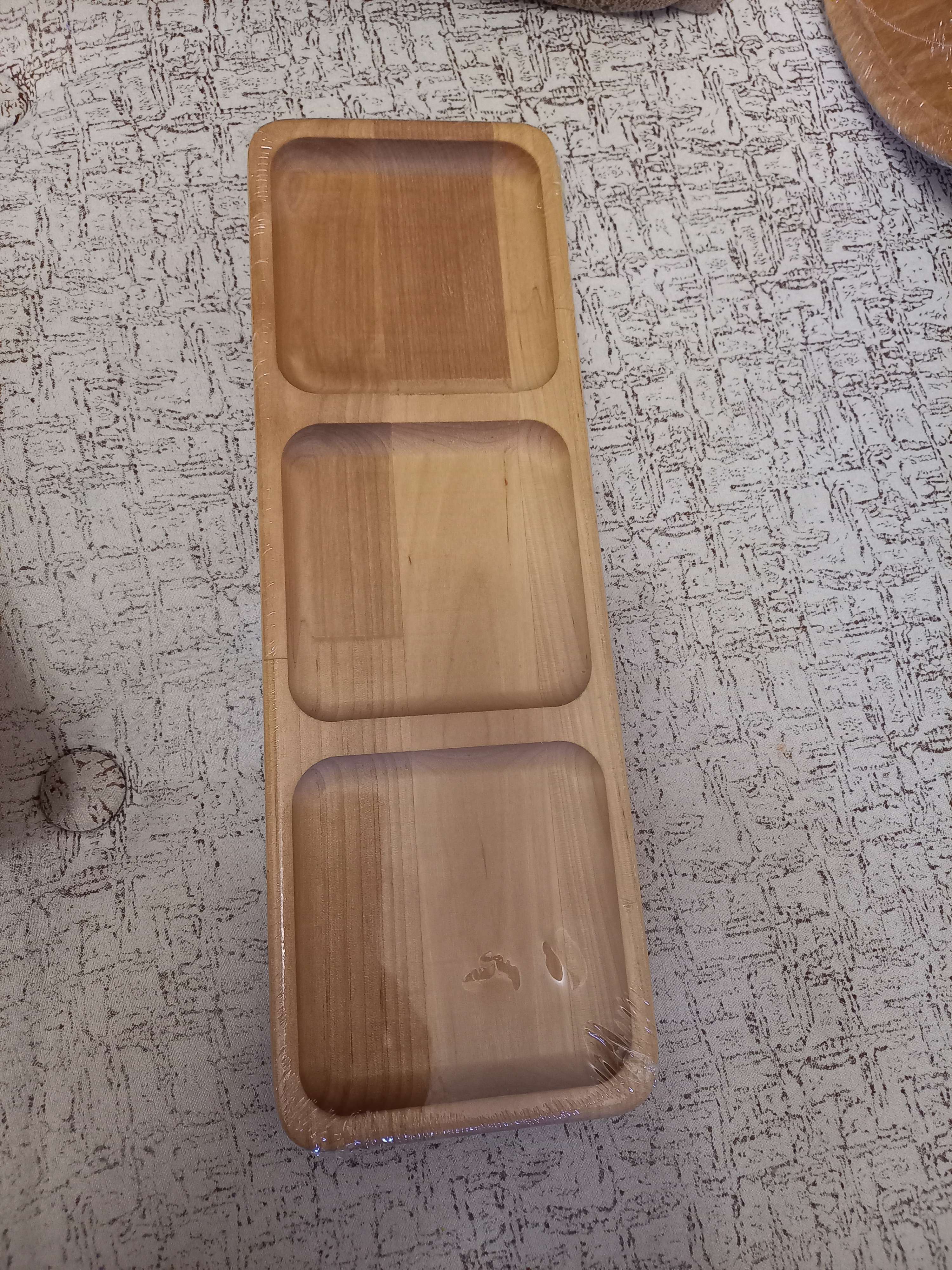 Фотография покупателя товара Менажница деревянная Доляна, 30×10×1,8 см, 3 секции, берёза - Фото 11