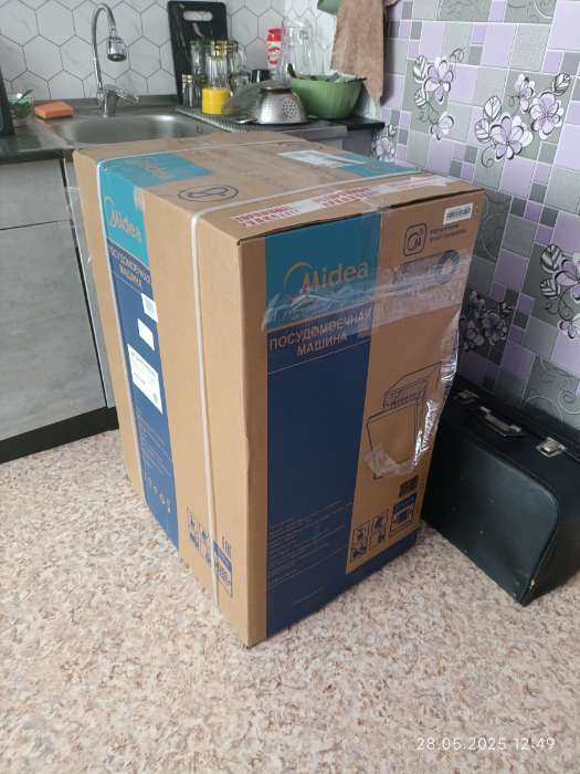 Фотография покупателя товара Посудомоечная машина Midea MFD45S150Wi, класс А++, 10 комплектов, 9 режимов, белая - Фото 3
