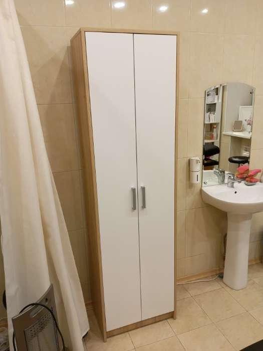 Фотография покупателя товара Шкаф «Энтер», 544×344×1900 мм, цвет дуб сонома/белый - Фото 24