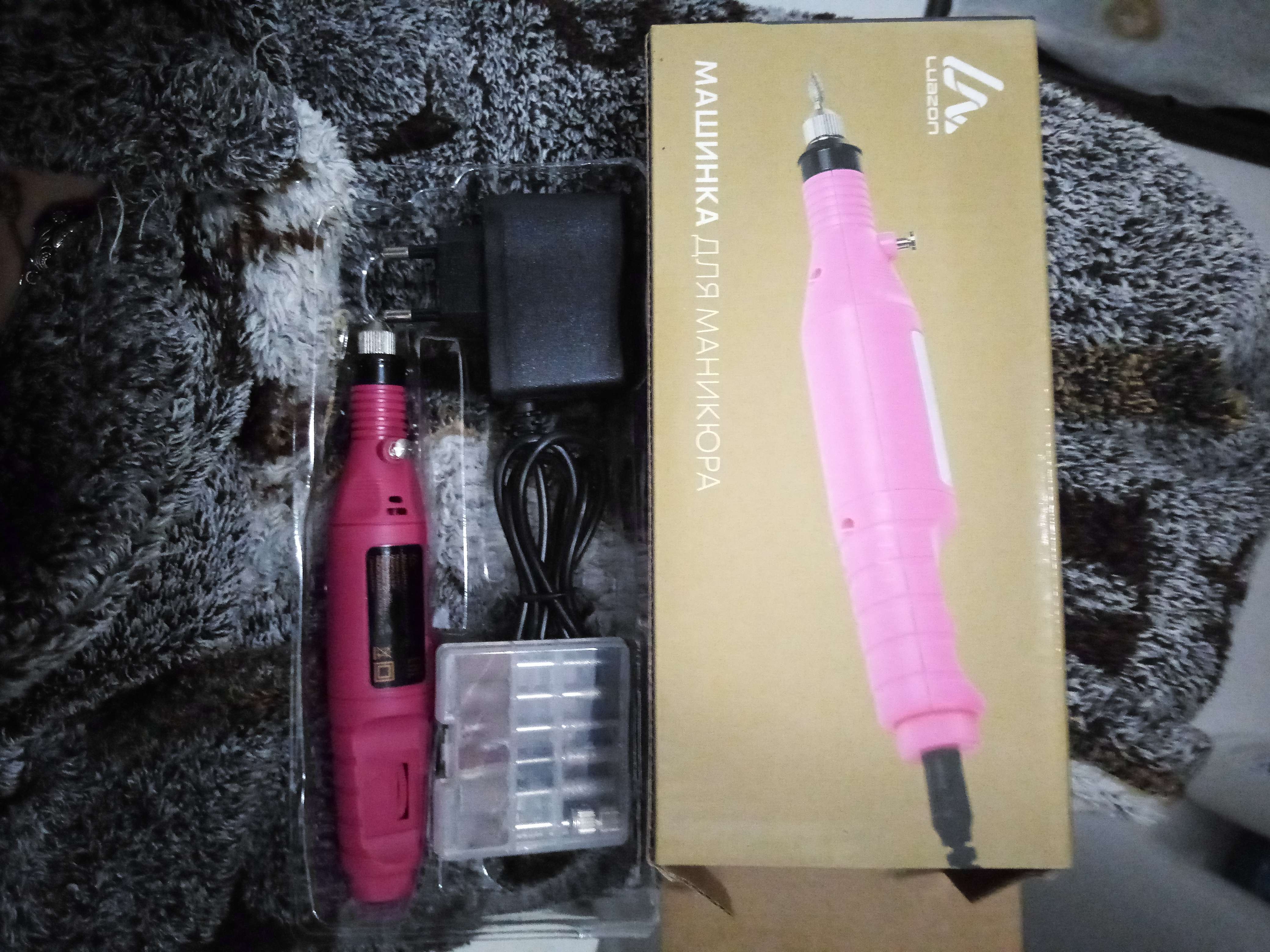 Фотография покупателя товара Аппарат для маникюра Luazon LMH-01, 6 насадок, 5 Вт, 3000-15000 об/мин, розовый - Фото 11