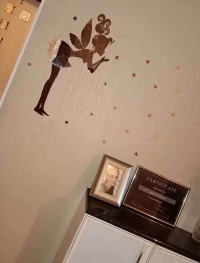 Фотография покупателя товара Наклейки интерьерные "Феечка", зеркальные, декор на стену, панно 32 х 15 см - Фото 11